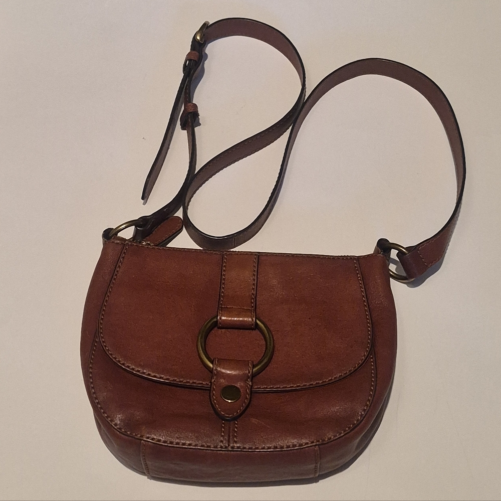 FRYE - Ilana Harness Leather Saddle Bag In "Cognac"